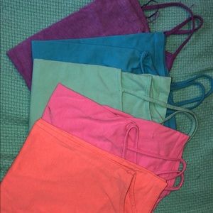 Different colored tank tops